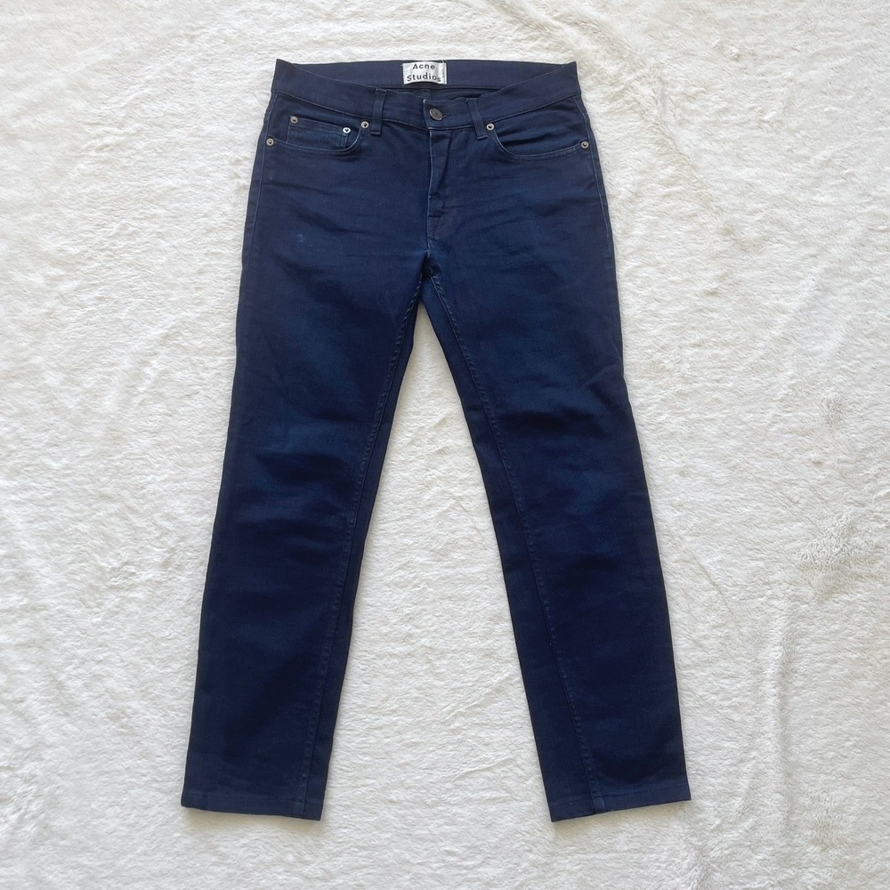 Acne Studios Ace Navy Cash Slim Fit‎ Jeans Mens Size 31x34 Dark Wash Blue